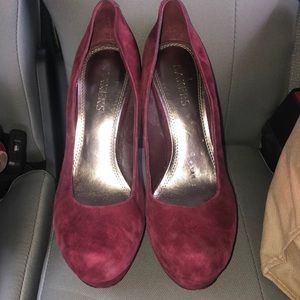 Burgundy Bakers heels